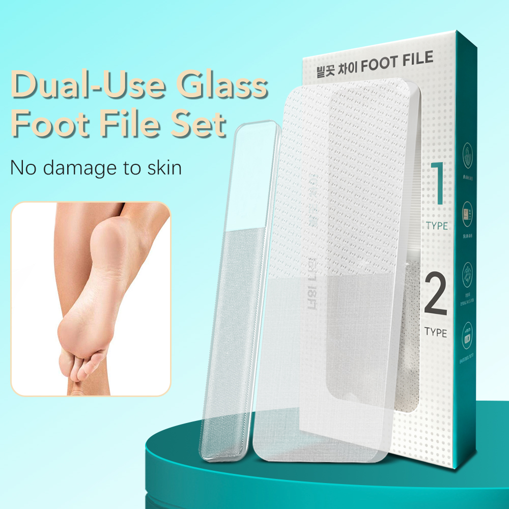 Skincare Ingredients Checker - 2Pcs/set Glass Foot File Set Callus