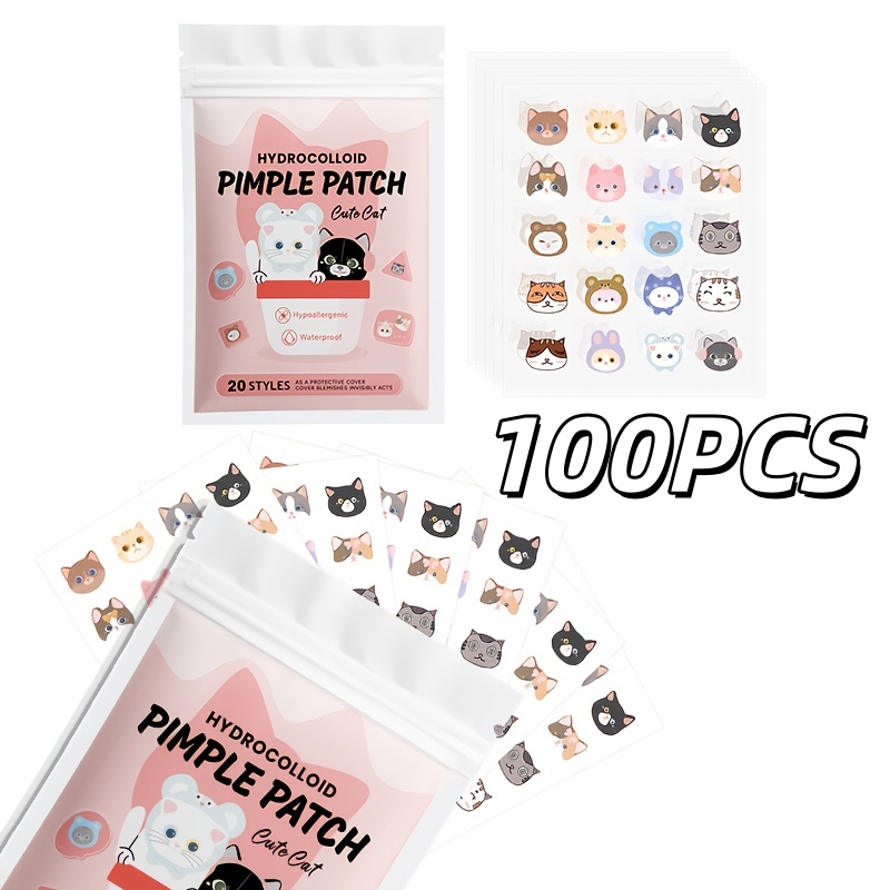 Skincare You - 100pieces cute cat Pimple patch, water-resistant