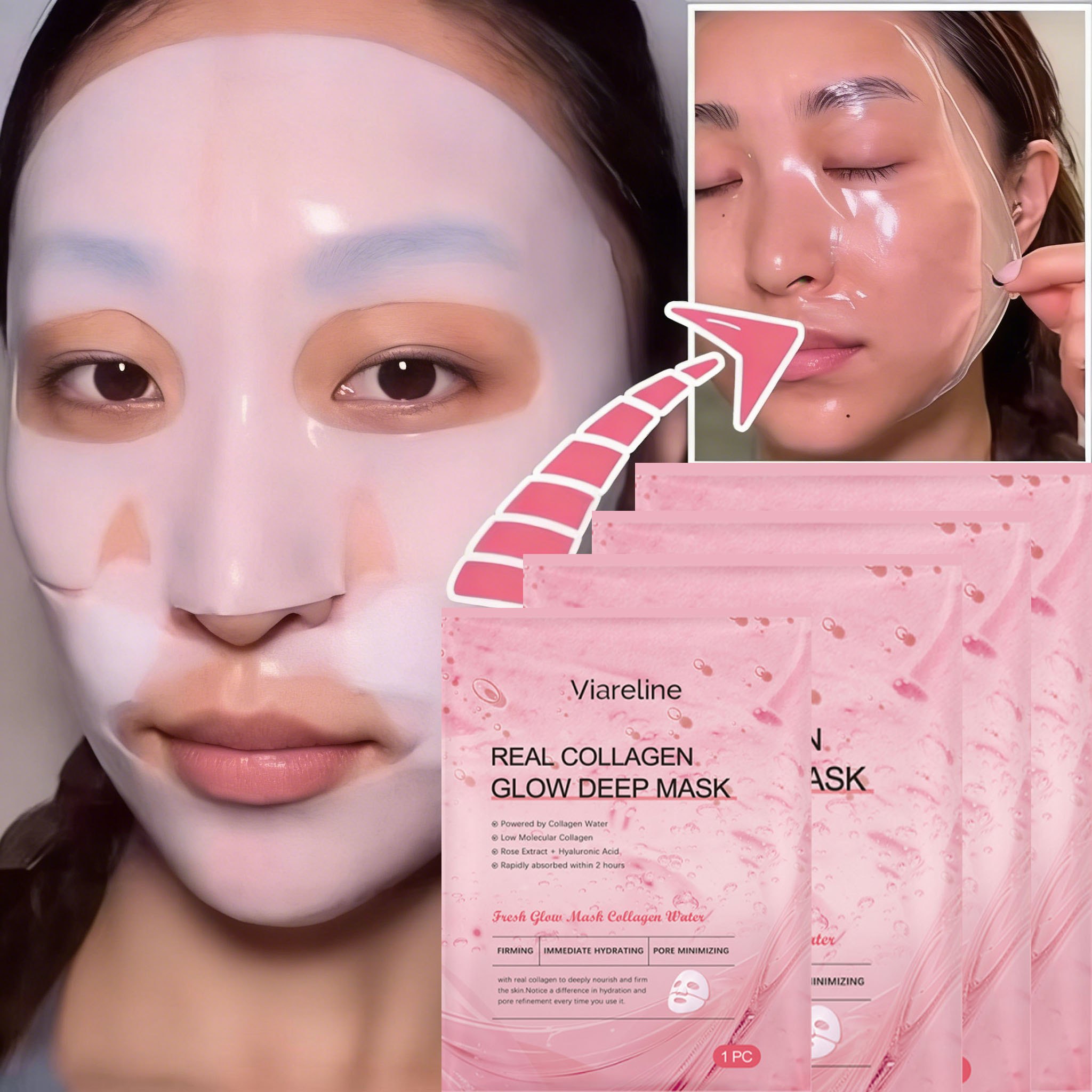 Collagen Sheet Mask - Overnight Collagen Mask Salmon DNA PDRN