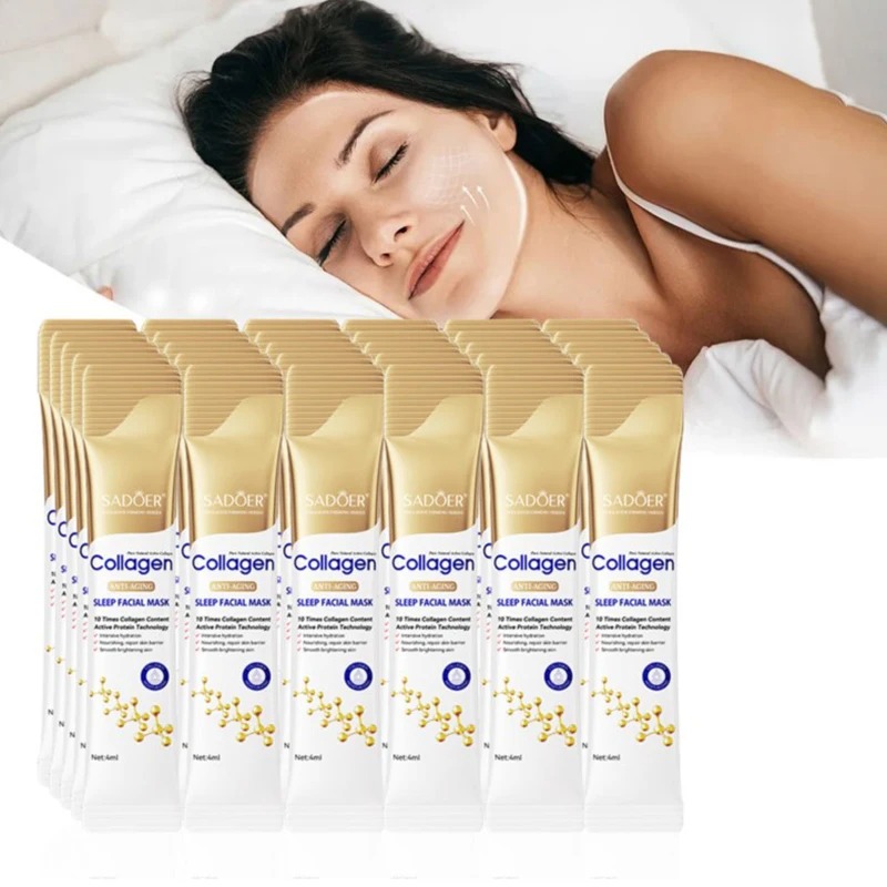 Bentonite Clay Mask - 30Pcs Sadoer Collagen Sleeping Mask Facial