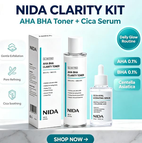 NIDA Hydrating Clarifying Skin - Aha Bha Exfoliant ulasan dan harga