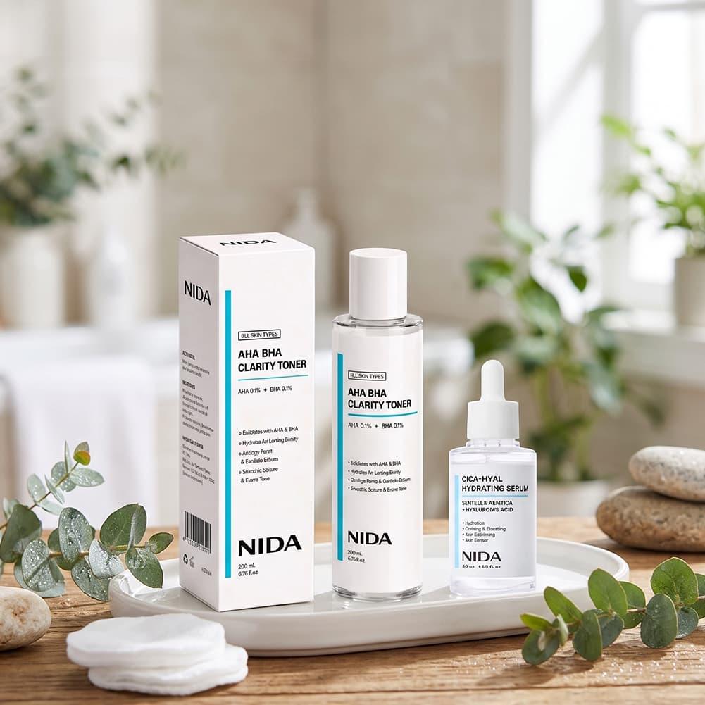 NIDA Hydrating Clarifying Skin - Aha Bha Exfoliant ulasan dan harga