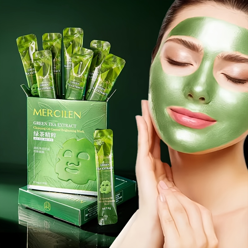 10pcs Mercilen Green Tea Peeli - Bentonite Clay Mask ulasan dan harga