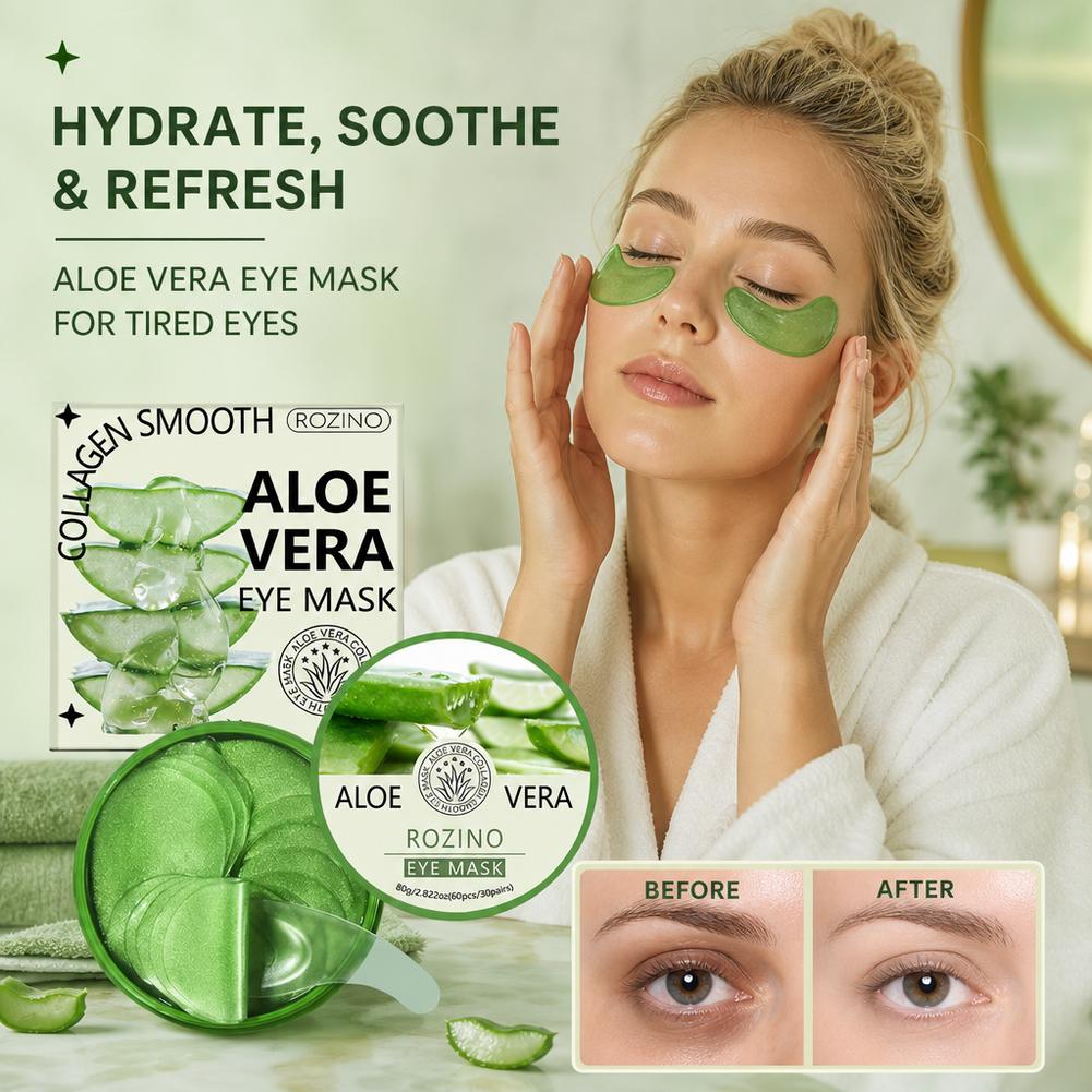 60pcs Aloe Vera Collagen Eye M - Collagen Sheet Mask ulasan dan harga