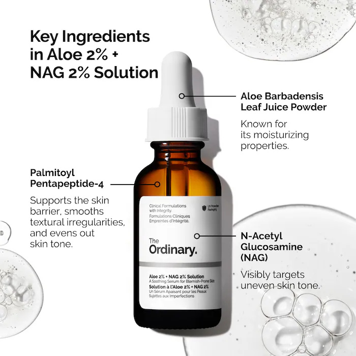 Aloe 2% + NAG 2% Solution Seru - Aha Bha Exfoliant ulasan dan harga
