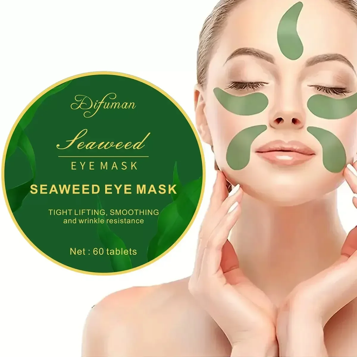 60pcs seaweed hyaluronic acid  - Collagen Sheet Mask ulasan dan harga