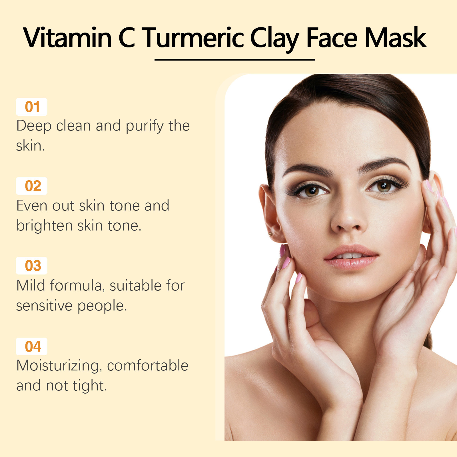Turmeric Vitamin C Facial Mask - Bentonite Clay Mask ulasan dan harga