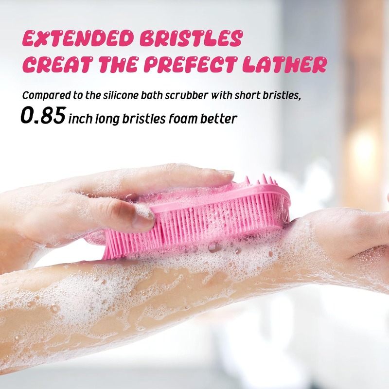 Dual-use Silicone Body Scrubbe - Aha Bha Exfoliant ulasan dan harga