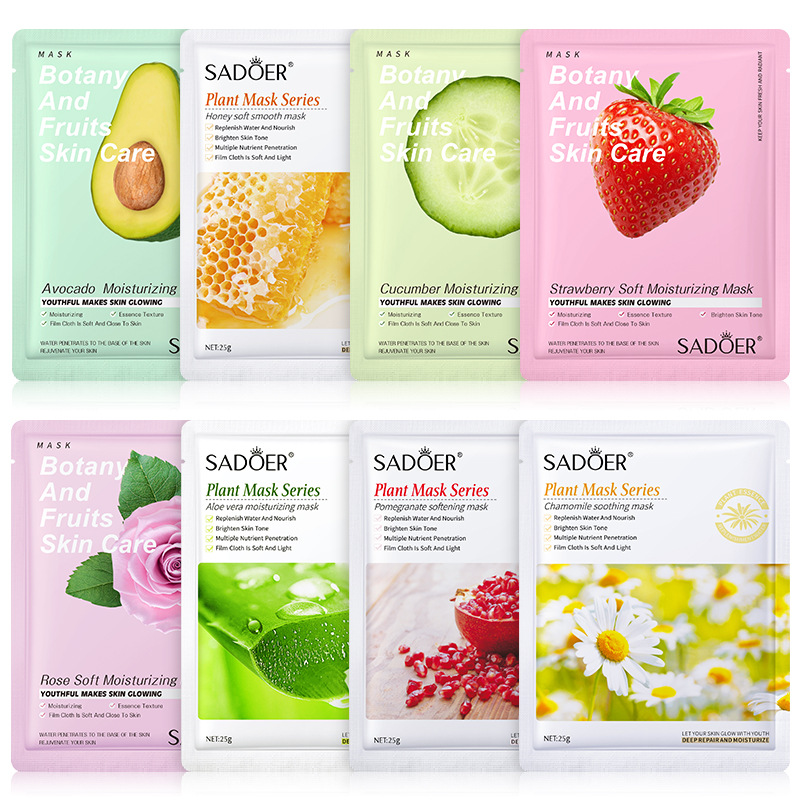 8pcs Natural Plant Face Mask B - Bentonite Clay Mask ulasan dan harga