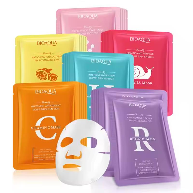5pcs BIOAQUA Retinol Vitamin C - Bentonite Clay Mask ulasan dan harga