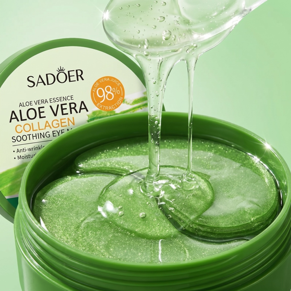 60pcs Aloe Vera Collagen Eye M - Collagen Sheet Mask ulasan dan harga