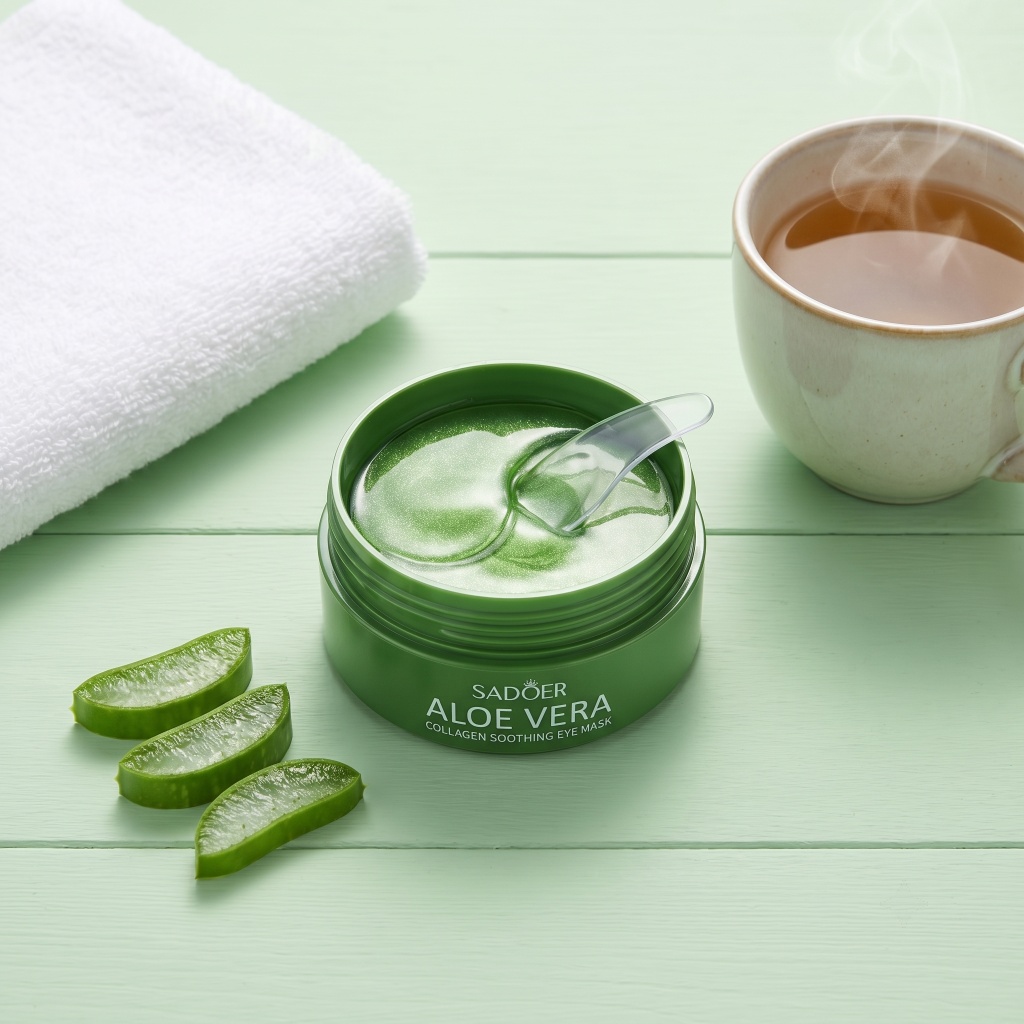 60pcs Aloe Vera Collagen Eye M - Collagen Sheet Mask ulasan dan harga