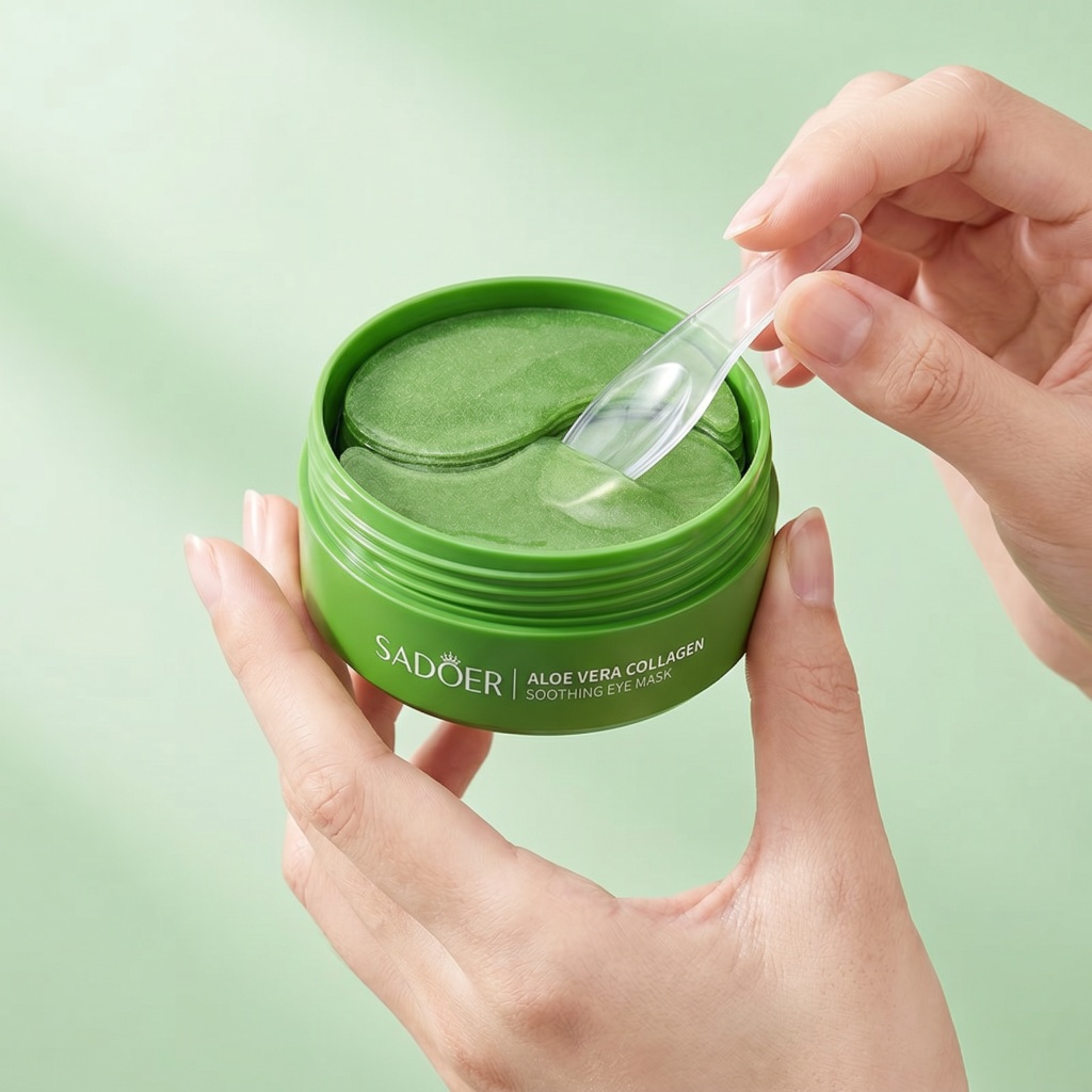 60pcs Aloe Vera Collagen Eye M - Collagen Sheet Mask ulasan dan harga